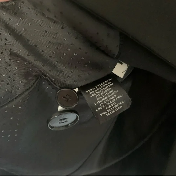 Women’s 6 ANN TAYLOR Black Single Button Business Casual Blazer Jacket - Picture 8 of 8